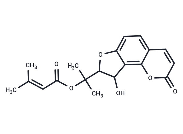 9-Hydroxy-O-senecioyl-8,9-dihydrooroselol Chemical Structure