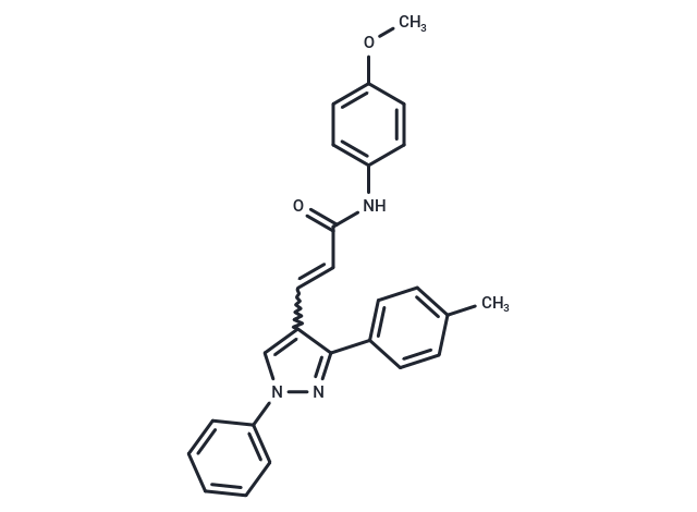 (2E)-N-(4-methoxyphenyl)-3-[3-(4-methylphenyl)-1-phenyl-1H-pyrazol-4-yl]prop-2-enamide Chemical Structure