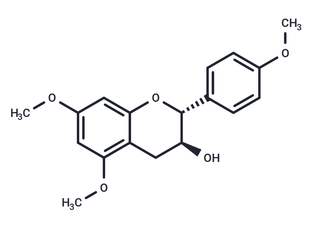 (+)-5,7,4'-Trimethoxyafzelechin Chemical Structure