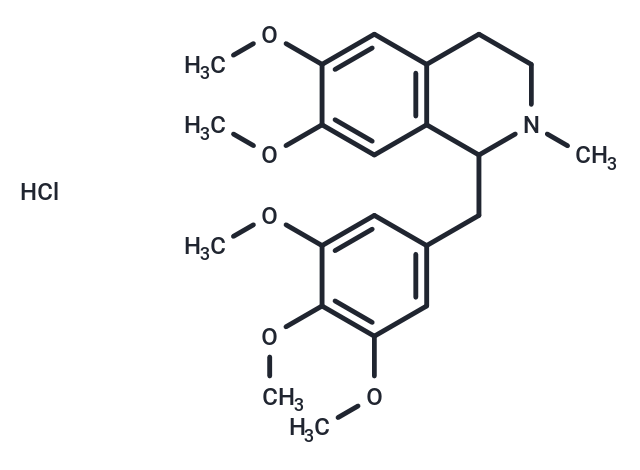 6,7-Dimethoxy-2-methyl-1-(3,4,5-trimethoxybenzyl)-1,2,3,4-tetrahydroisoquinoline hydrochloride Chemical Structure