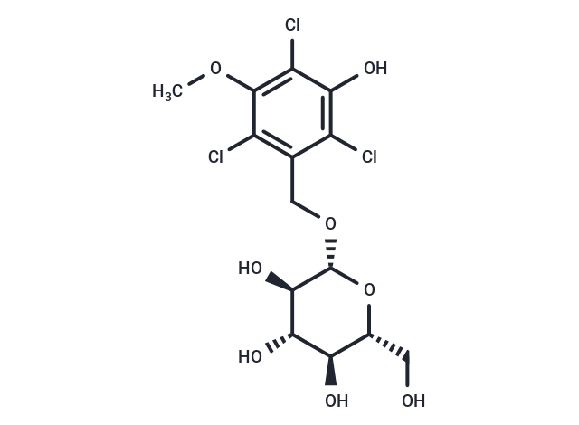 (2,4,6-Trichloro-3-hydroxy-5-methoxyphenyl)methyl β-D-glucopyranoside Chemical Structure