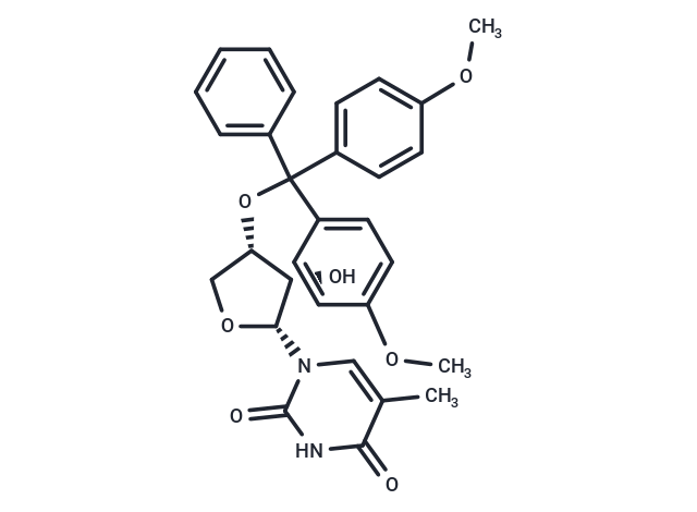 1-(3’-O-[4,4’-Dimethoxytrityl]-alpha-L-threofuranosyl)-thymine Chemical Structure