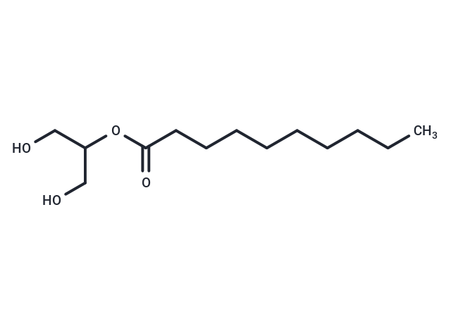 Glyceryl 2-caprate Chemical Structure