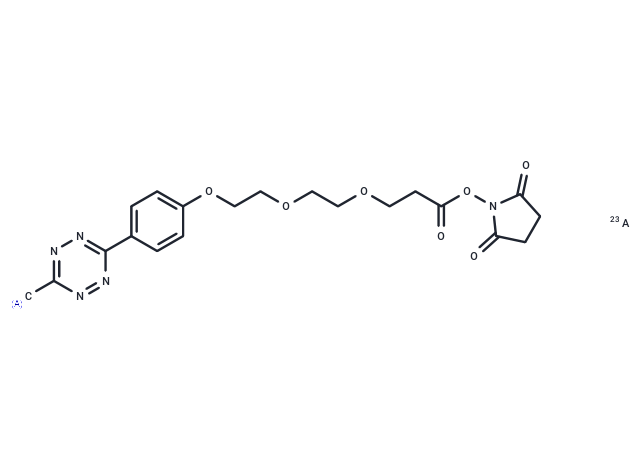 Methyltetrazine-PEG24-NHS ester Chemical Structure