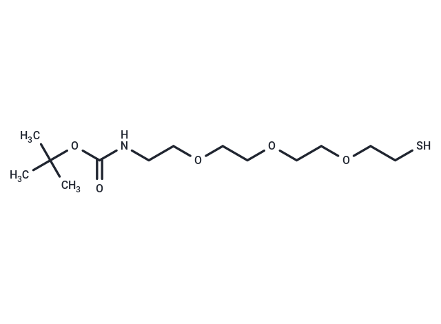 Thiol-PEG3-NHBoc Chemical Structure