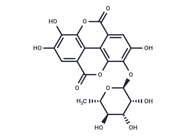 Ellagic acid 3-O-α-L-rhamnopyranoside Chemical Structure