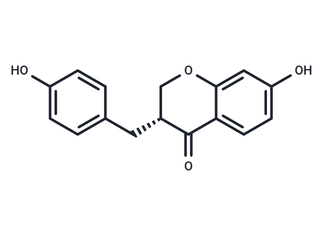 (3R)-7,4’-Dihydrohomoisoflavanone Chemical Structure