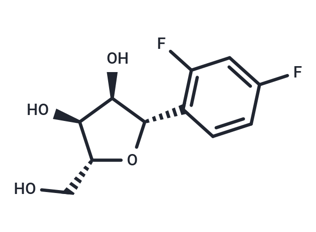 (1S)-1,4-Anhydro-1-C-(2,4-difluorophenyl)-D-ribitol Chemical Structure