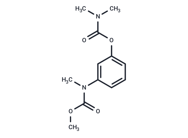 Carbanilic acid, m-hydroxy-N-methyl-, methyl ester, dimethylcarbamate (ester) Chemical Structure