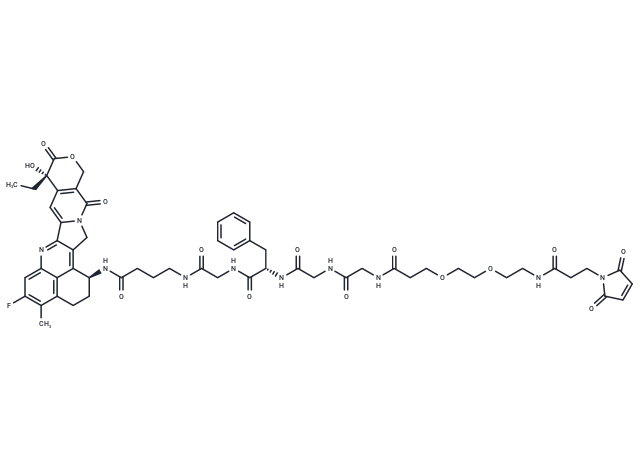 Mal-PEG2-Gly-Gly-Phe-Gly-Exatecan Chemical Structure