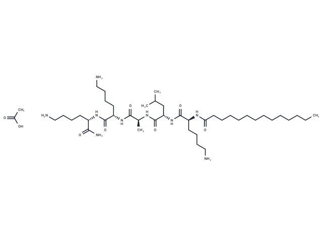 Myristoyl Pentapeptide-17 Acetate Chemical Structure