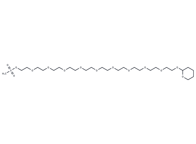 MS-PEG10-THP Chemical Structure