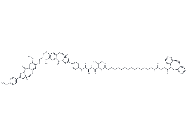 DBCO-PEG4-VA-PBD Chemical Structure