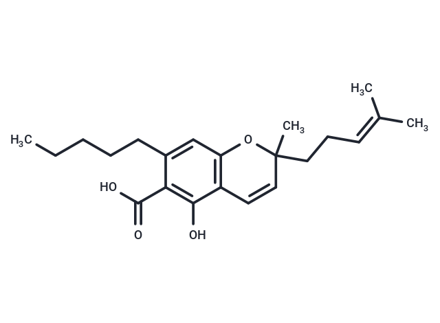 Cannabichromenic acid Chemical Structure