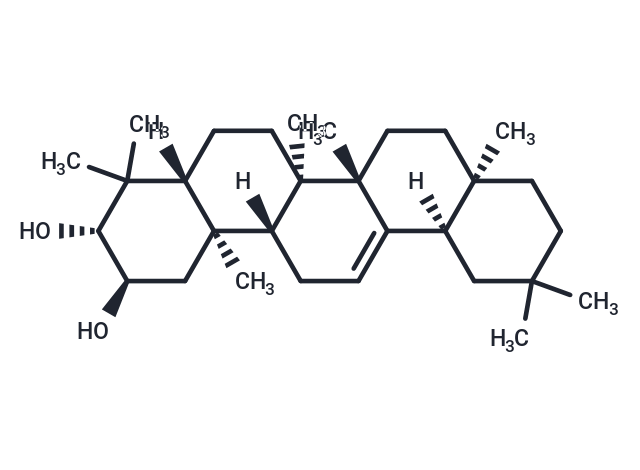 (2α,3β)-Olean-12-ene-2,3-diol Chemical Structure