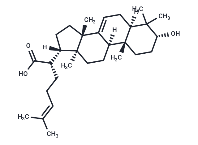 3α-Hydroxy tirucall-7,24-dien-21-oic acid Chemical Structure