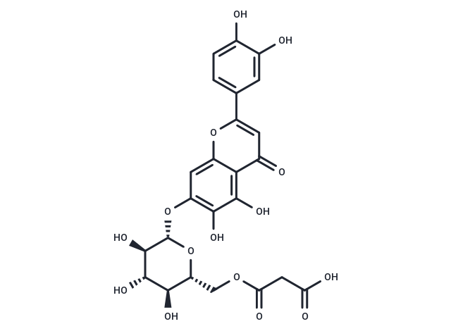 Quercetin 7-O-(6''-O-malonyl)-beta-D-glucoside Chemical Structure
