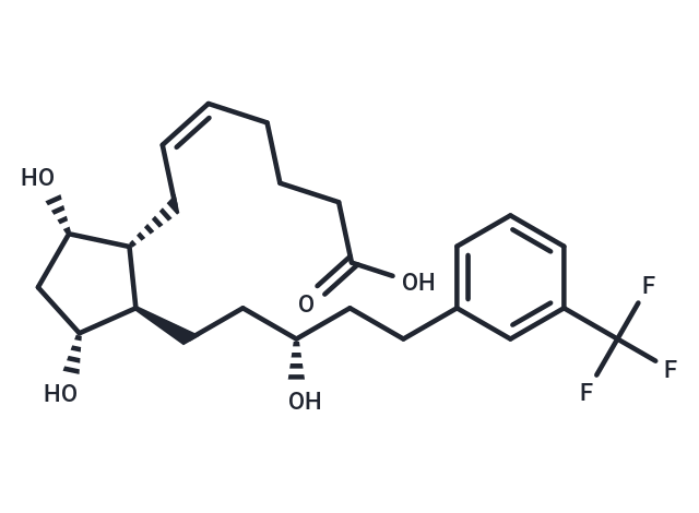 17-trifluoromethylphenyl-13,14-dihydro trinor Prostaglandin F2α Chemical Structure