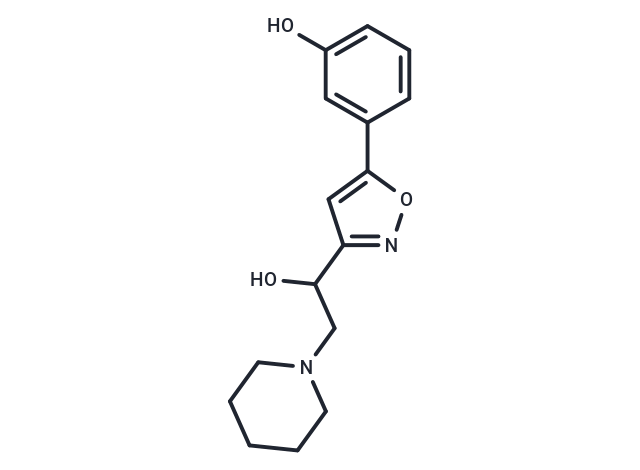 1-Piperidineethanol, alpha-(5-(3-hydroxyphenyl)-3-isoxazolyl)- Chemical Structure