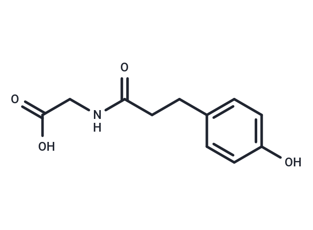 4-Hydroxyphenylpropionylglycine Chemical Structure