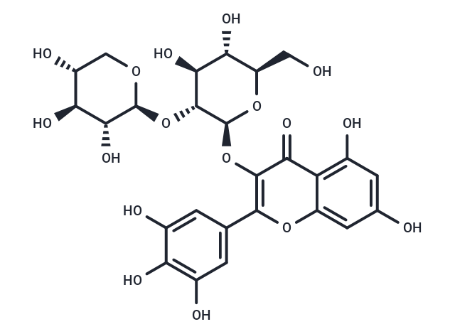 Myricetin 3-O-beta-D-xylopyranosyl(1-2)-beta-D-glucopyranoside