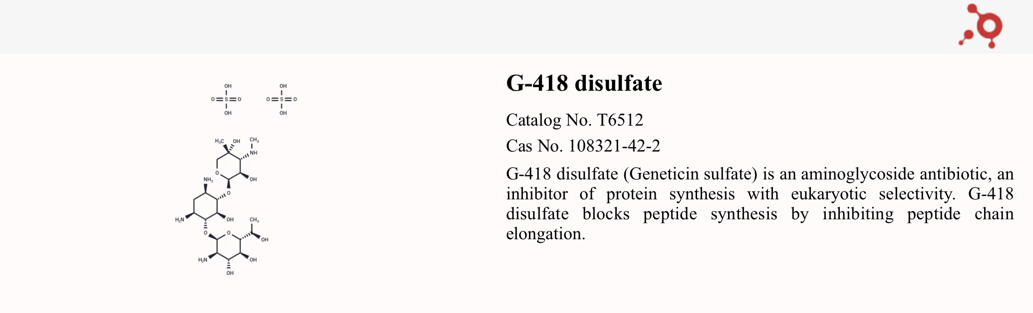 WIKIMOLE—G-418 disulfate
