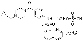 Mitapivat sulfate hydrate