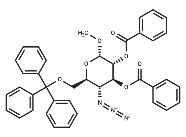 Methyl 4-Azido-2,3-di-O-benzoyl-4-deoxy-6-O-trityl-α-D-glucopyranoside